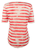 Lauren Ralph Lauren Women's Linen Striped Scoopneck Tee