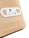 Michael Kors Eliza XL Tote, Straw Tote Natural/Optic White