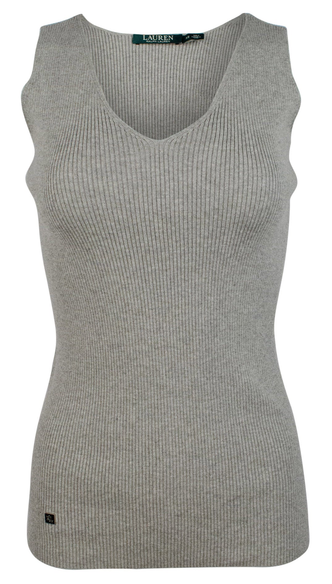Women's V-Neck Sleeveless Sweater Top GH X-Large Grey Heather