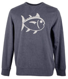 Sudadera de manga larga Gameday Upper Deck para hombre de Southern Tide, color azul marino jaspeado, talla mediana