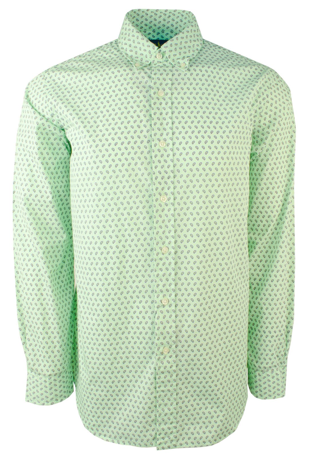 Ralph Lauren Men's Paisley Print Long Sleeve Shirt-G-S Green
