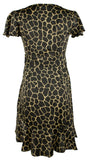 Michael Kors Women's Giraffe Printed Tie Front Mini Dress