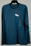 Customer Return Michael Kors Men's Cotton Blend Crew Long Sleeve Shirt Washed Teal Medium