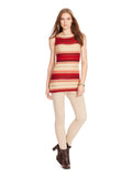 Lauren Ralph Lauren Women's Petite Sleeveless Striped Knit Top