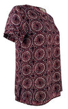 Michael Kors Women's Medallion Printed Pebble Crepe Top