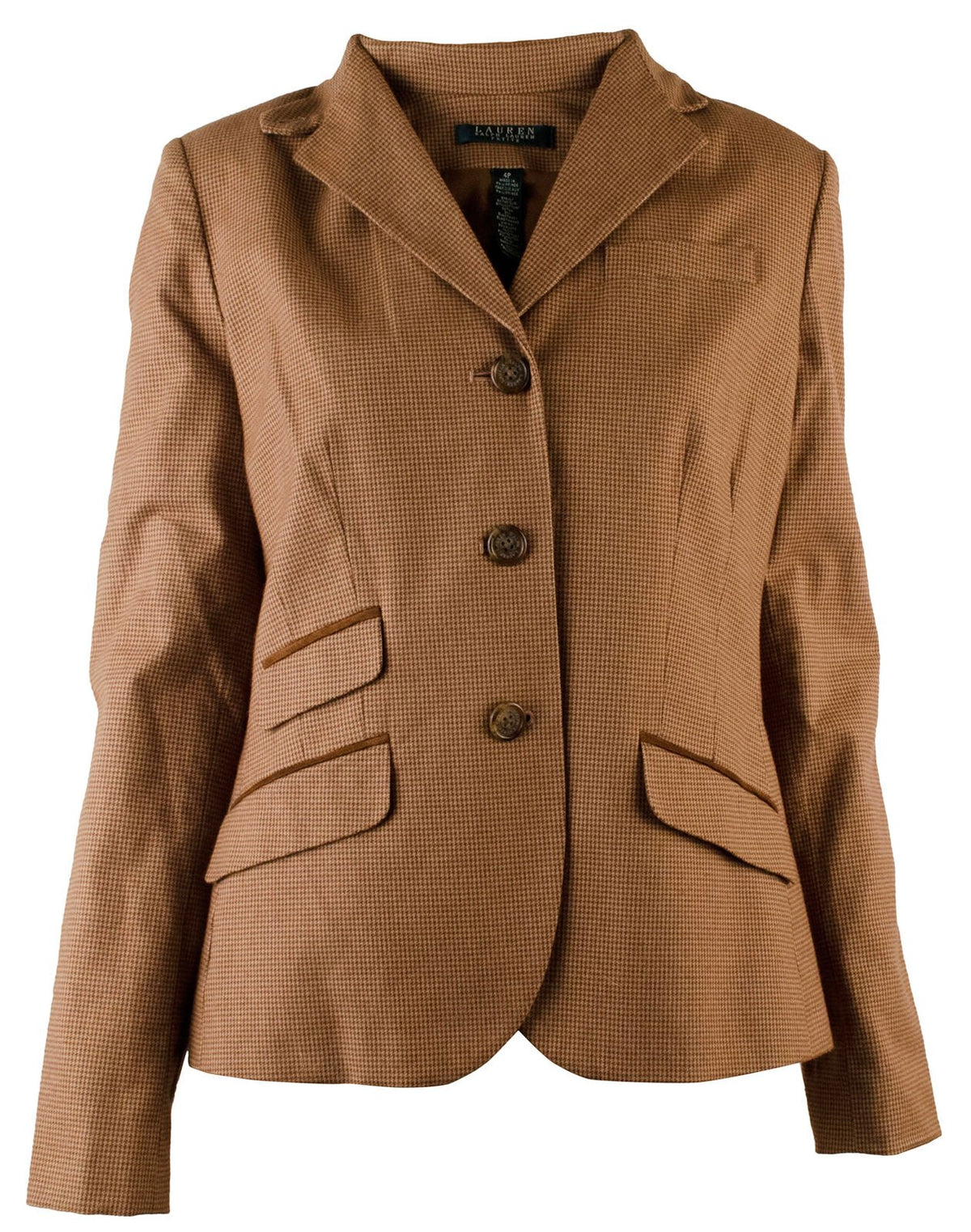 Ralph Lauren Women's Petite Faux Suede Trim Blazer Jacket 4P
