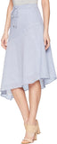 Lauren Ralph Lauren Women's Asymmetrical Stripe Midi Skirt