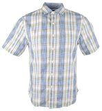 Tommy Bahama Men's Tortola Surf Plaid Short-Sleeve Shirt Bering Blue Small