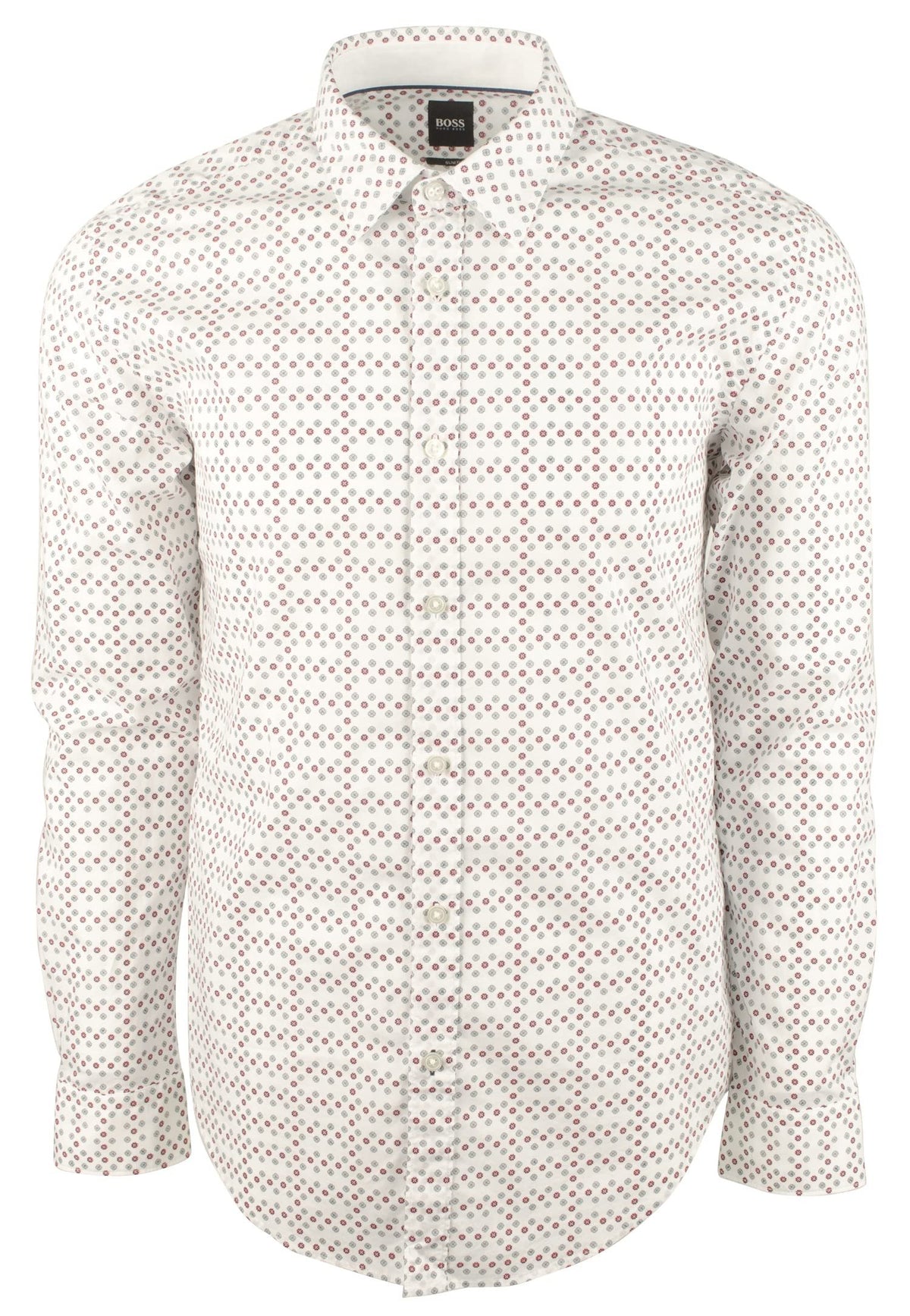 Hugo Boss Men's Ronni Slim Fit Long Sleeve Shirt Medium Multicolor