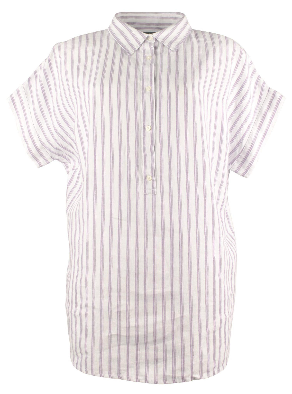 Lauren Ralph Lauren Women's Plus Striped Linen Shirt PW 3X