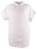 Lauren Ralph Lauren Women's Plus Striped Linen Shirt PW 3X