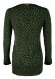 Michael Kors Women's Printed Jersey Knit V Neck Tunic Shirt