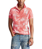 Polo Ralph Lauren Men's Hawaiian-Printed Short-Sleeve Mesh Polo Shirt Red M