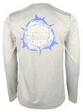 Camisa de manga larga de alto rendimiento para pesca en aguas profundas para hombre Southern Tide, gris jaspeado, talla pequeña