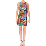 Ralph Lauren Women's Front Overlay Crepe Dress M 4