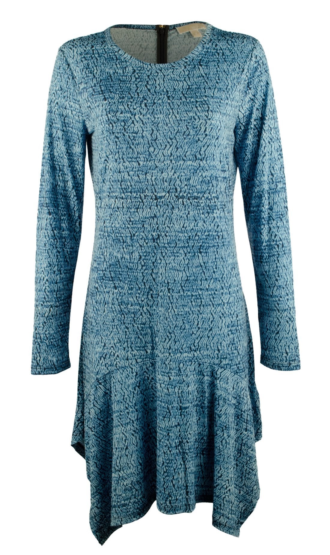 Michael Kors Women's Plus Size Long Sleeve Printed Drop Waist Dress