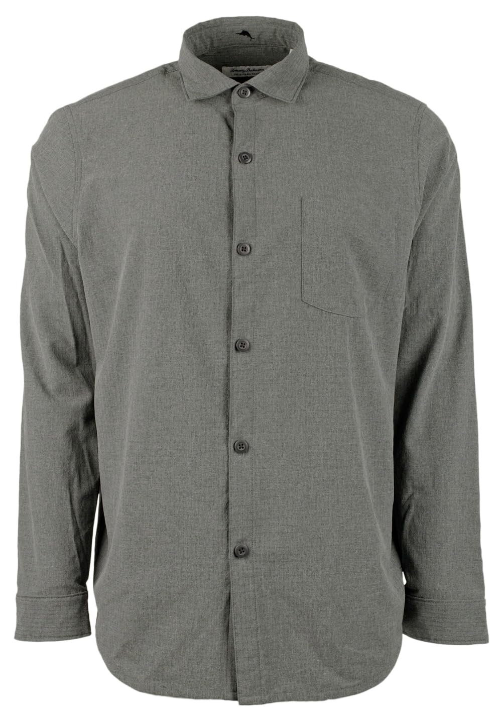 Men's Coast Sands Long Sleeve Button Down Shirt Black Medium