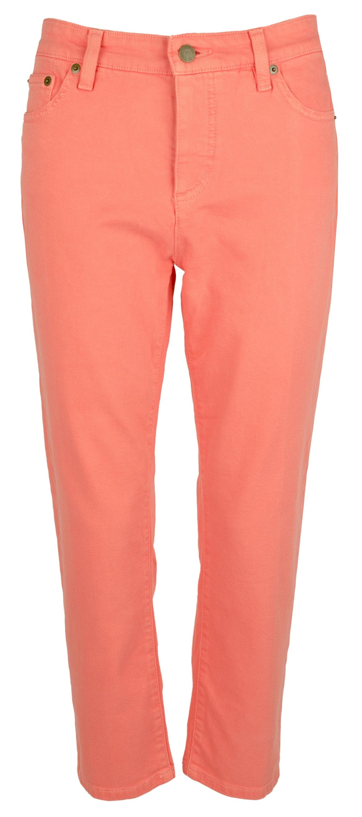 Ralph Lauren Women's Classic Straight Cropped Jean Style Pants Coral Petite 8
