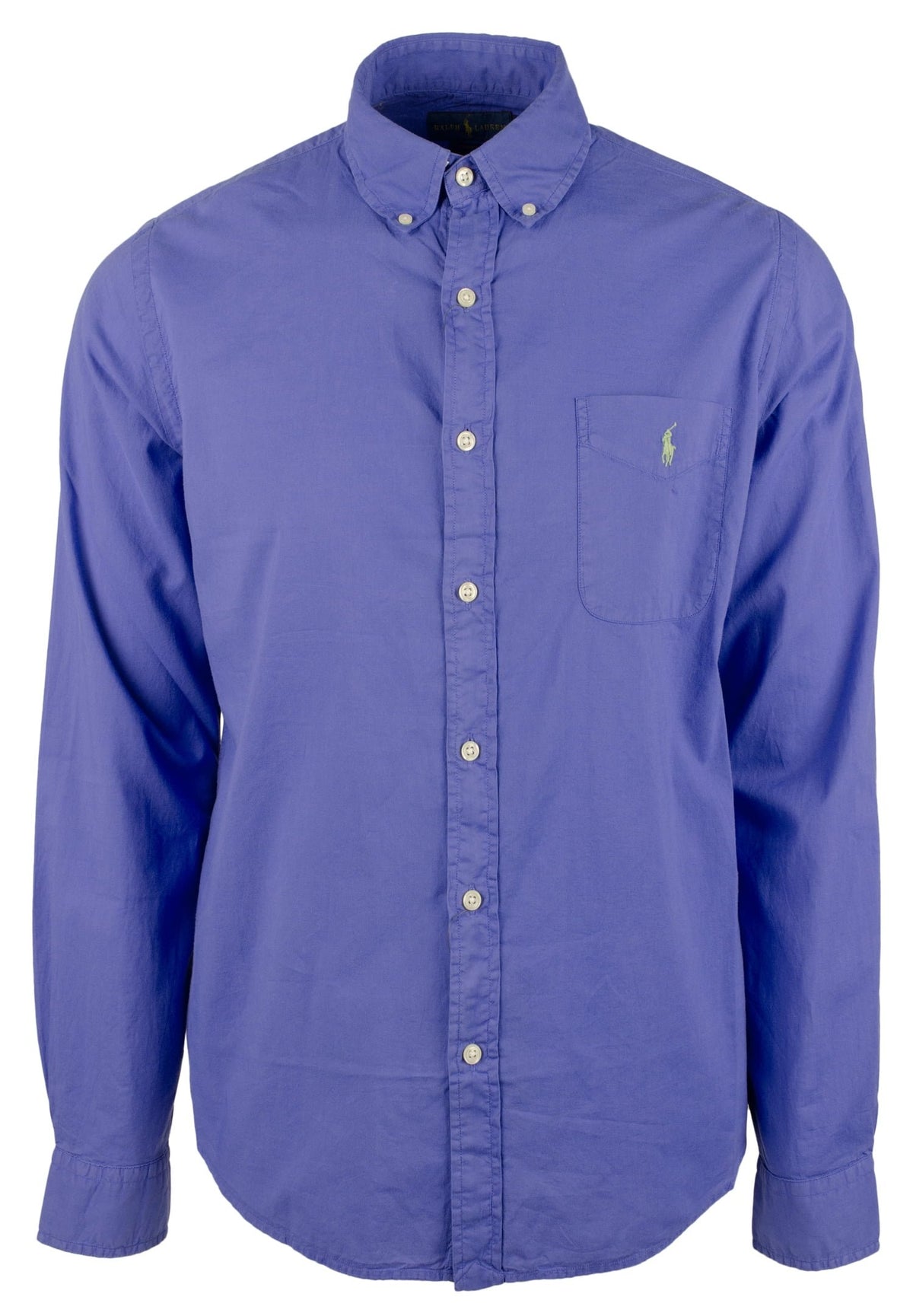 Ralph Lauren Men's Classic Untucked Fit Long Sleeve Shirts Blue XL