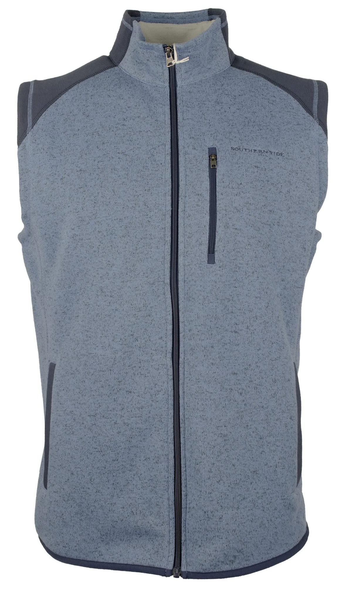 Southern Tide Men's Full-Zip Vest Cotton/Polyester/Spandex Leadline Vest...