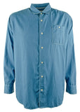 Camisa Tommy Bahama de manga larga a cuadros para hombre, talla grande y alta, 2XB, azul vaquero