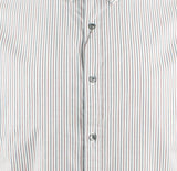 Michael Kors Striped Slim Fit Stretch Long Sleeve Shirts Merlot XXL