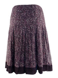 Gianni Bini Women's Pleated Floral Silk Molly Skirt 6