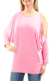Ralph Lauren Women's Cutout Shoulder Knit Jersey Top (X-Small, PR)