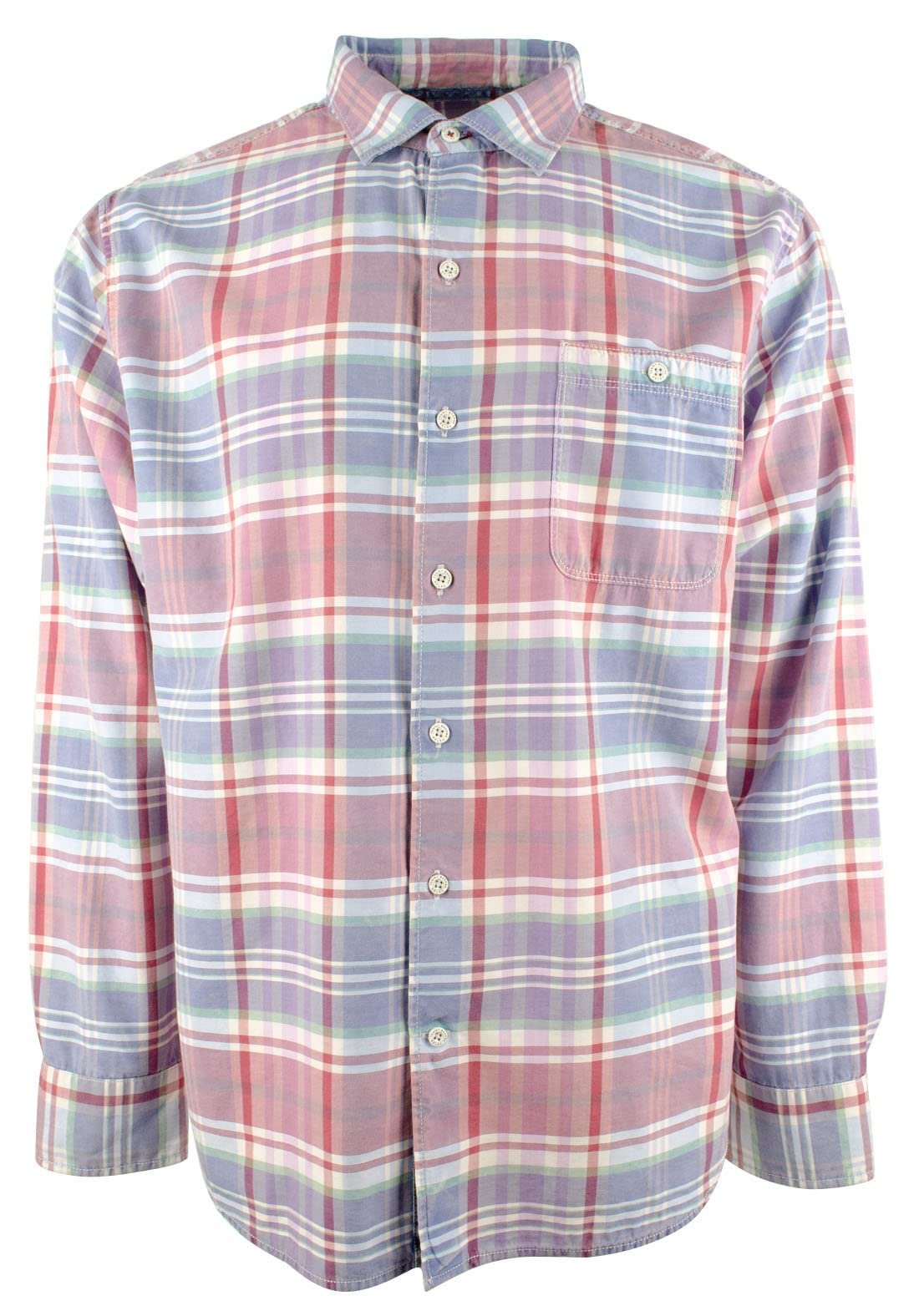 Tommy Bahama Men's Kookabura Plaid Long Sleved Shirt-PW-M