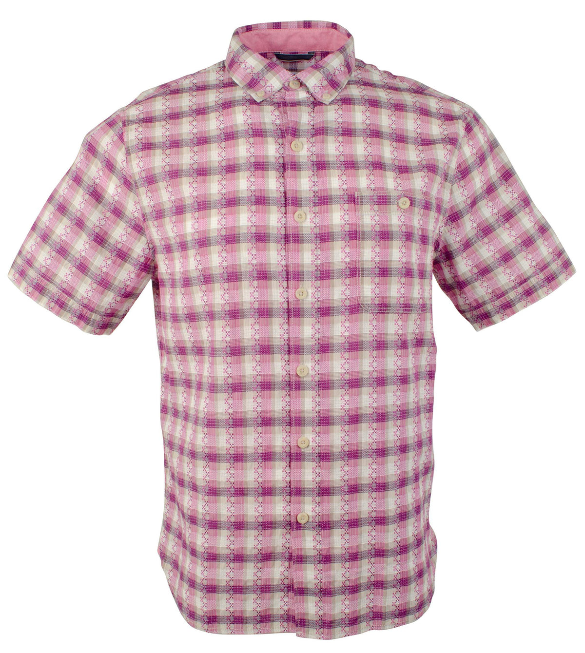Tommy Bahama Men's La Veleta Check Camp Shirt SG Medium