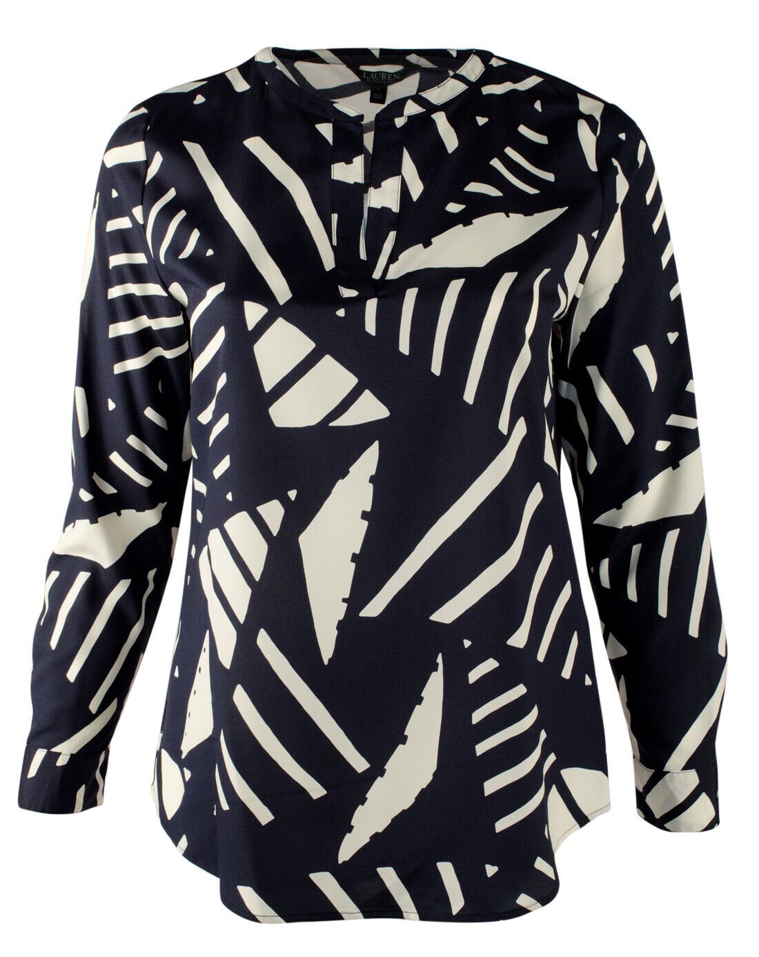 Lauren Ralph Lauren Women's Crepe Split Neck Tunic-NI-1X