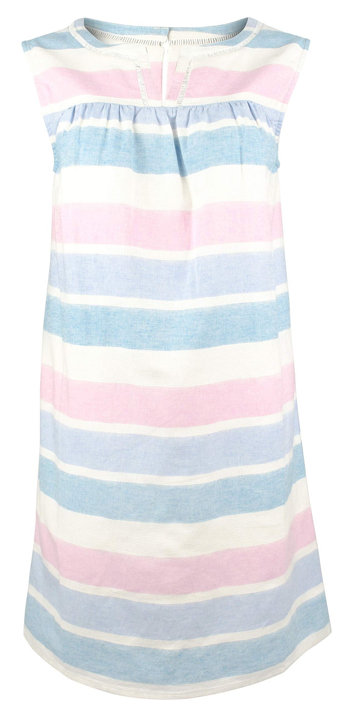 Women's Cora Striped Line Sleeveless Shift Dress Pink - Blue
