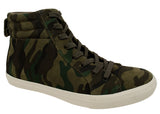 Polo Ralph Lauren Men's Gaven Camo Print Suede High Top Sneakers