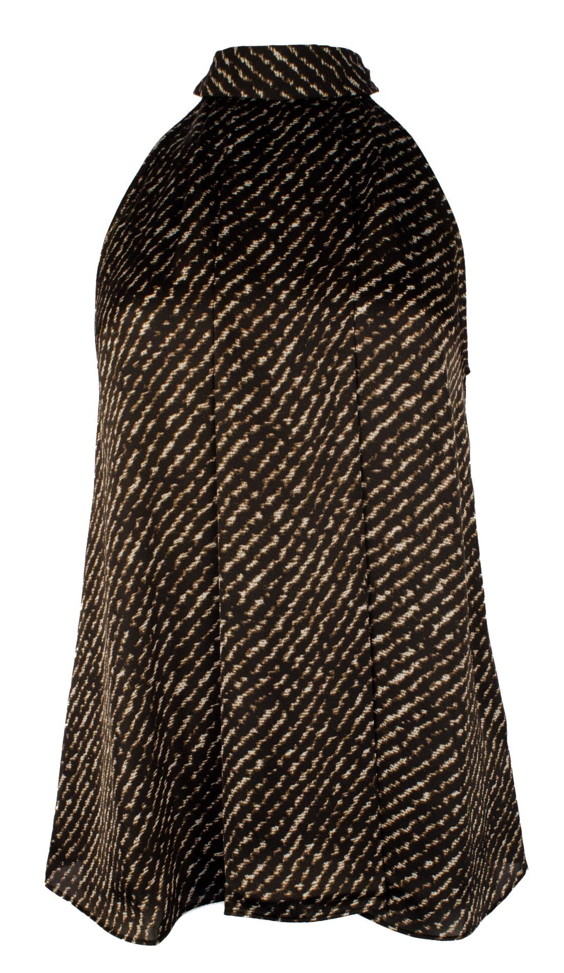Michael Kors Women's Striped Print Halter Top Shirt