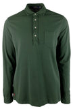 Men's Featherweight Mesh Long Sleeve Polo Shirt-G-XX-Large Green