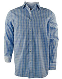 Hart Schaffner Marx Men's Plaid Print Oxford Shirt Blue Small