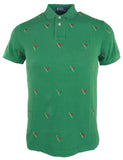 Polo Ralph Lauren Men's Embroidered Anchor Flag Polo Shirt Grn Small