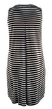 Lauren Ralph Lauren Women's Plus Size Stripe Jersey A Line Dress BW 1X