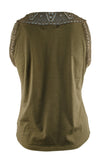 Lauren Ralph Lauren Women's Plus Size Crocheted Tank Top Shirt