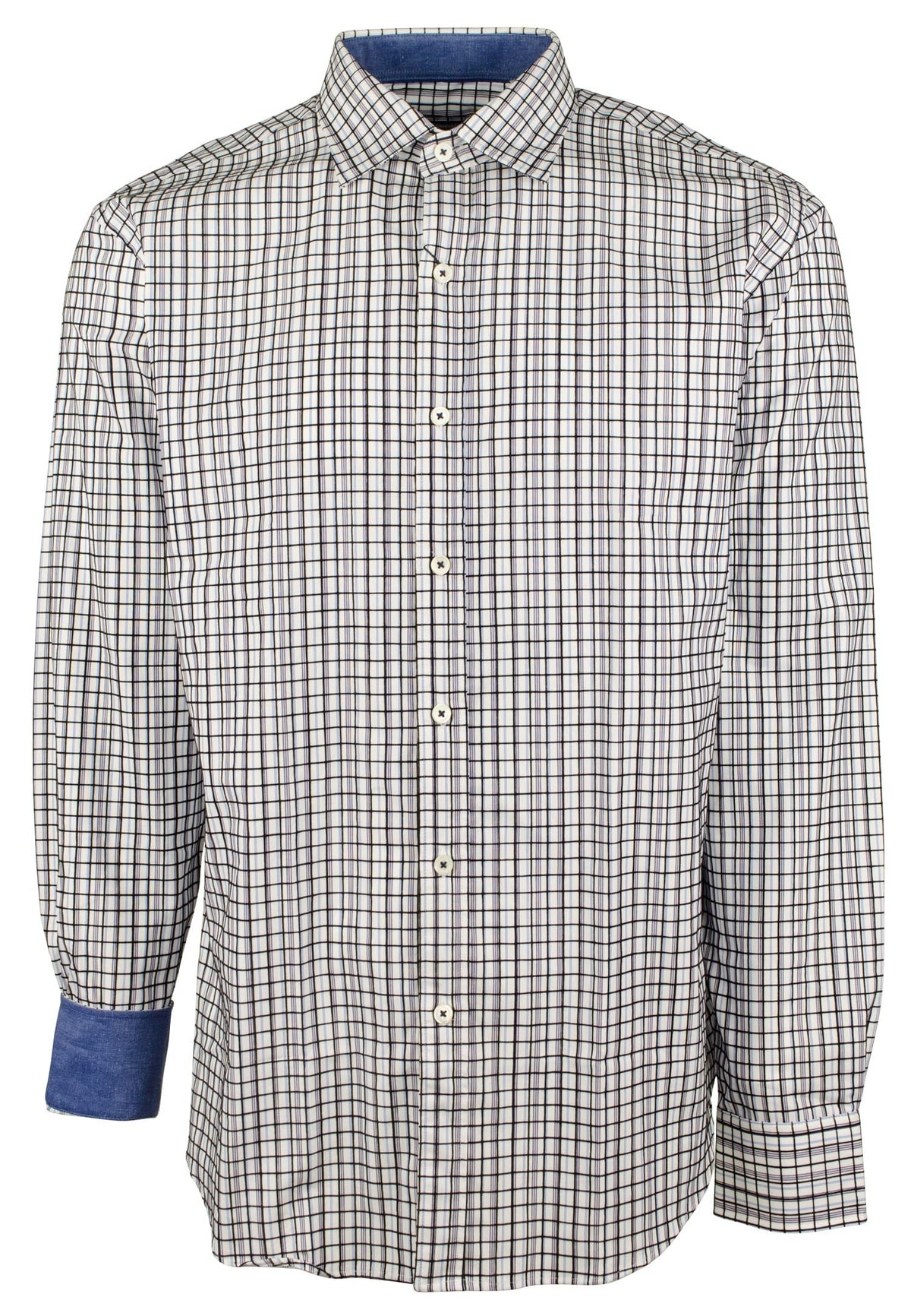 Bugatchi Men's Shaped Fit Long Sleeves Shirt