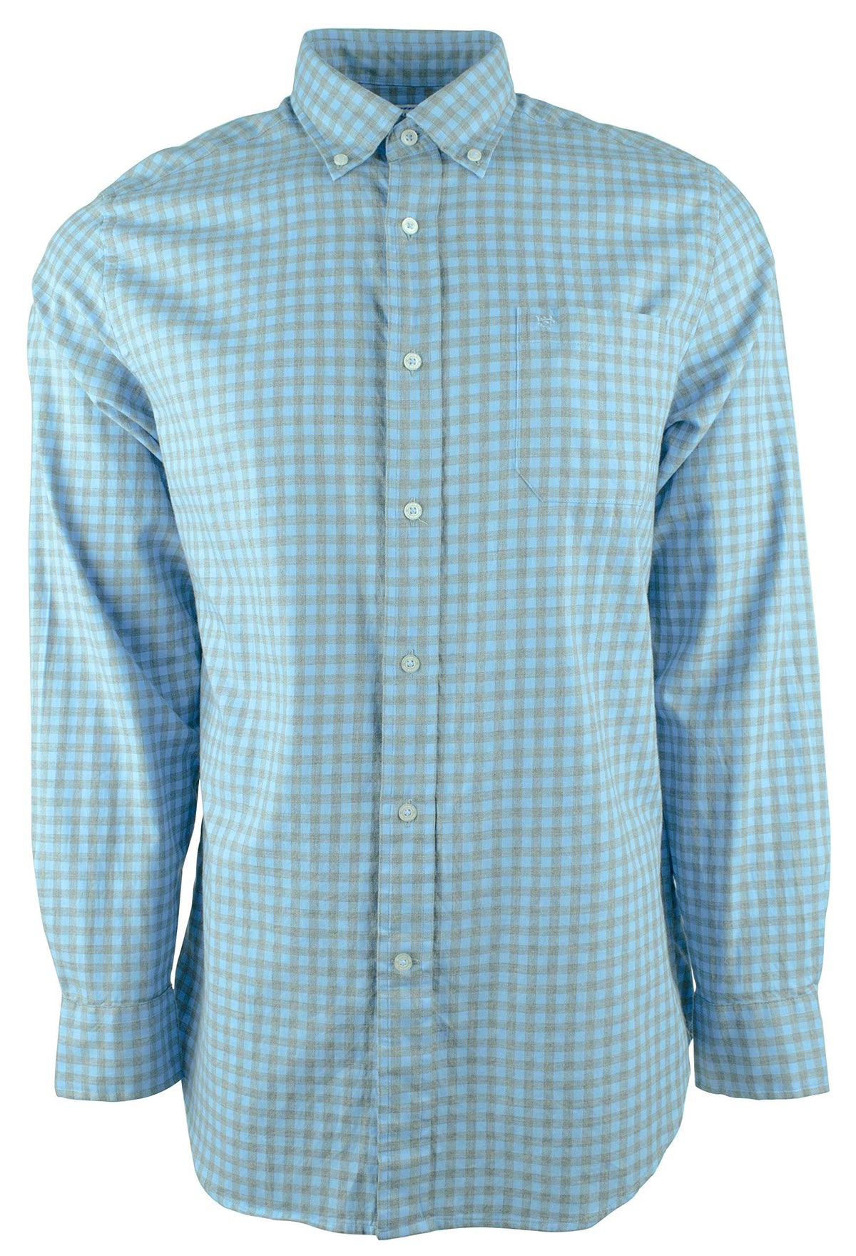 Men's Checkered Oxford Button Down Shirt-OC-S