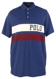 Polo Ralph Lauren Men's Classic Fit Two Striped Mesh Polo Shirts Blue XXL