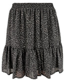 Michael Kors Women's Leopard Print Georgette Ruffled Mini Skirt MGry X-Small