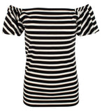 Lauren Ralph Lauren Women's Striped Off The Shoulder Top