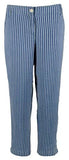 Tommy Bahama Women's Fresco Stripe Indigo Crop Pants Large