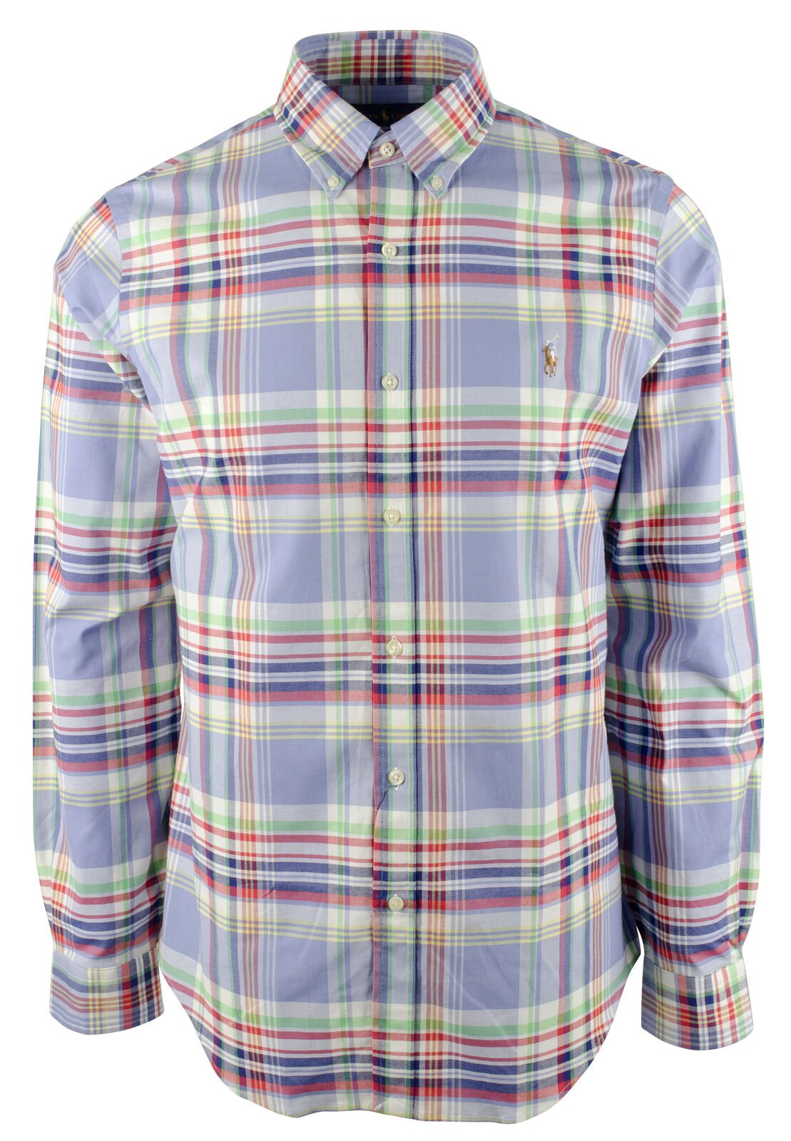 Polo Ralph Lauren Men's Oxford Plaid Slim Fit Stretch Long Sleeves