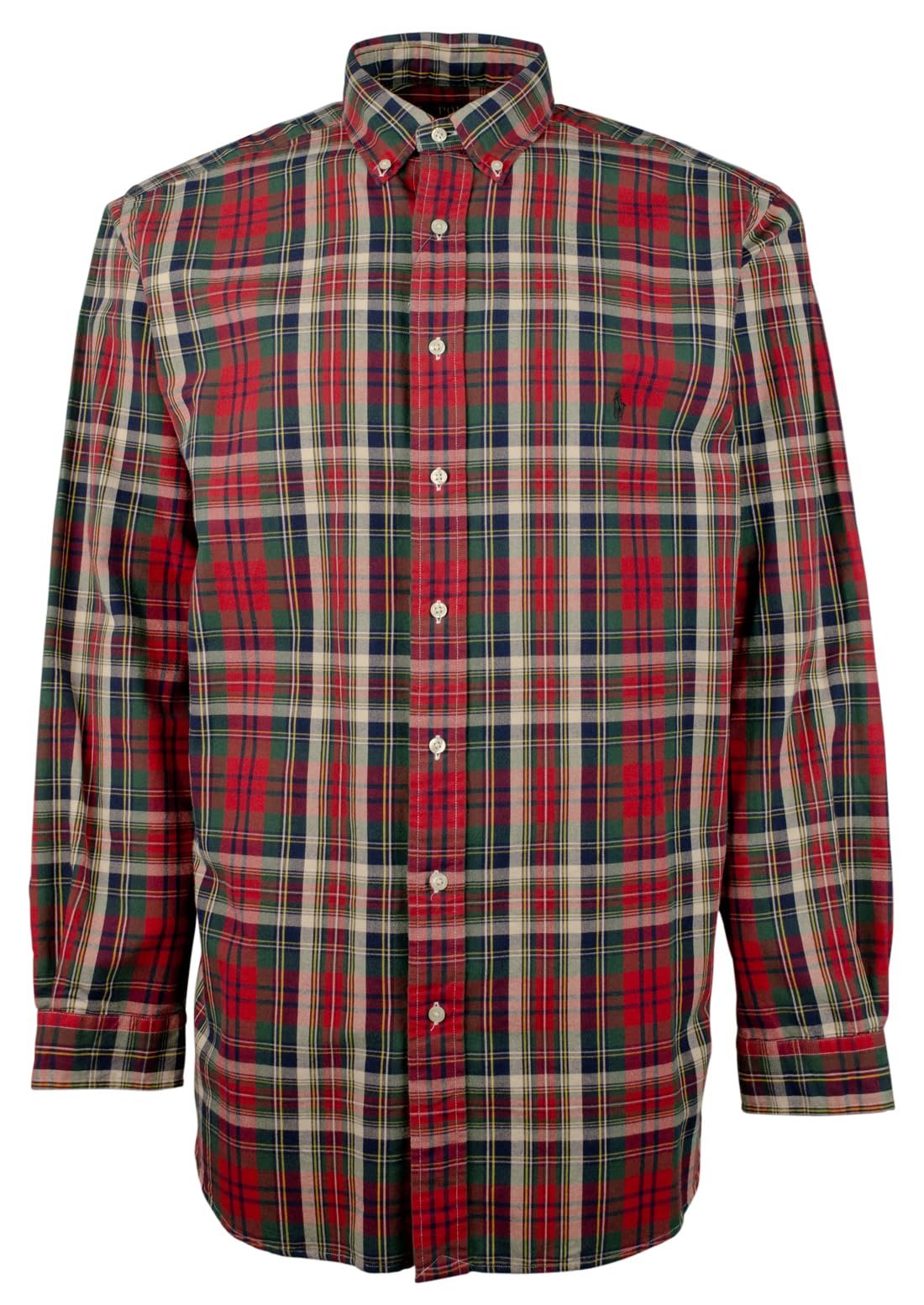 Polo Ralph Lauren Men's Big & Tall Classic Fit Plaid Oxford Shirt Multicolor 4XB