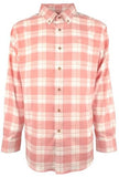 Men's Flannel Milton Plaid Long Sleeve Sport Shirt HMRd Small