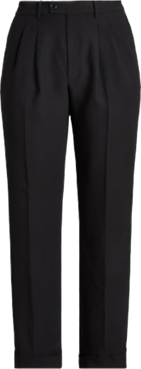 Ralph Lauren Women's Plus Size Pleated Crepe Trouser Pants