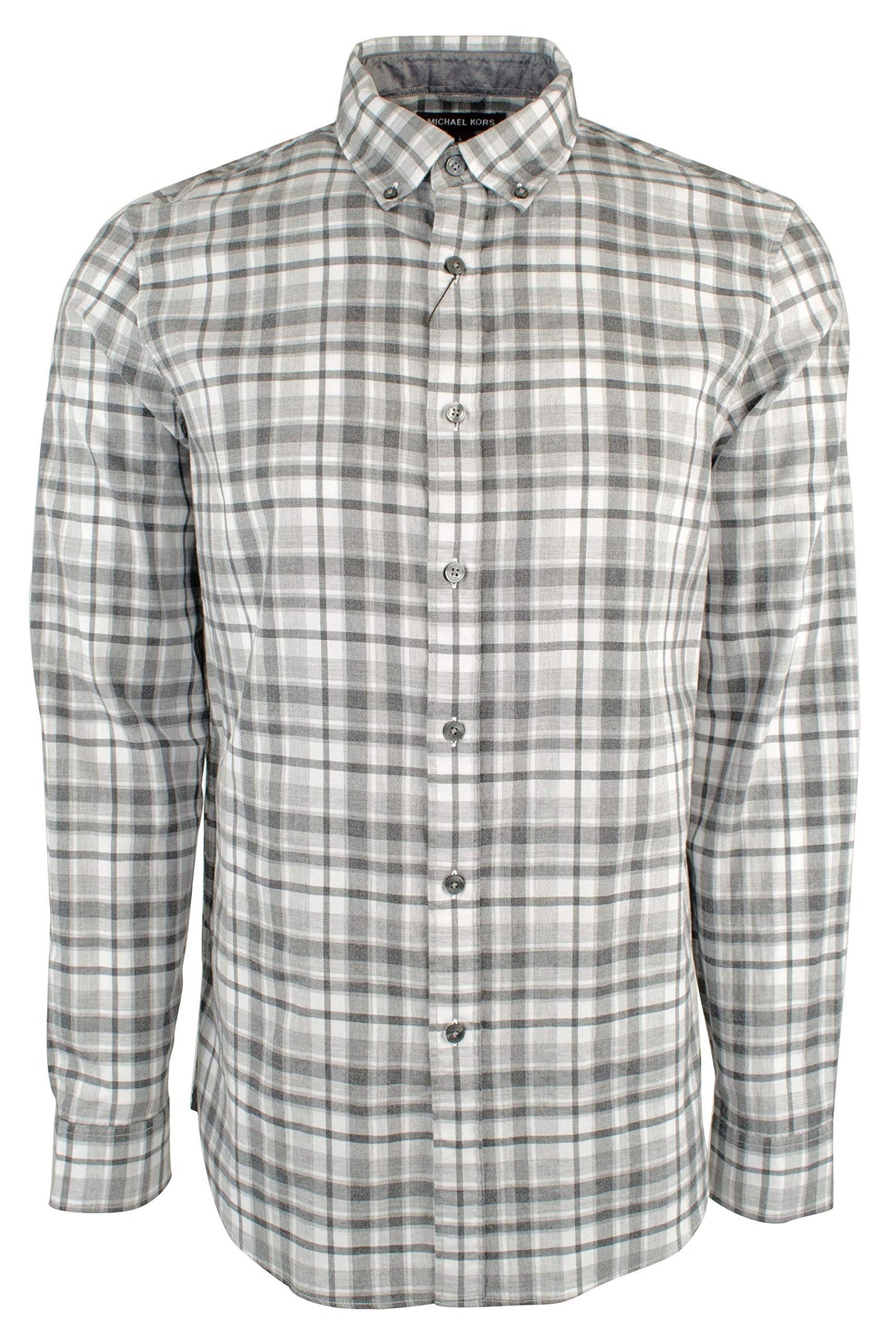Michael Kors Men's Classic Fit Plaid Long Sleeve Shirt